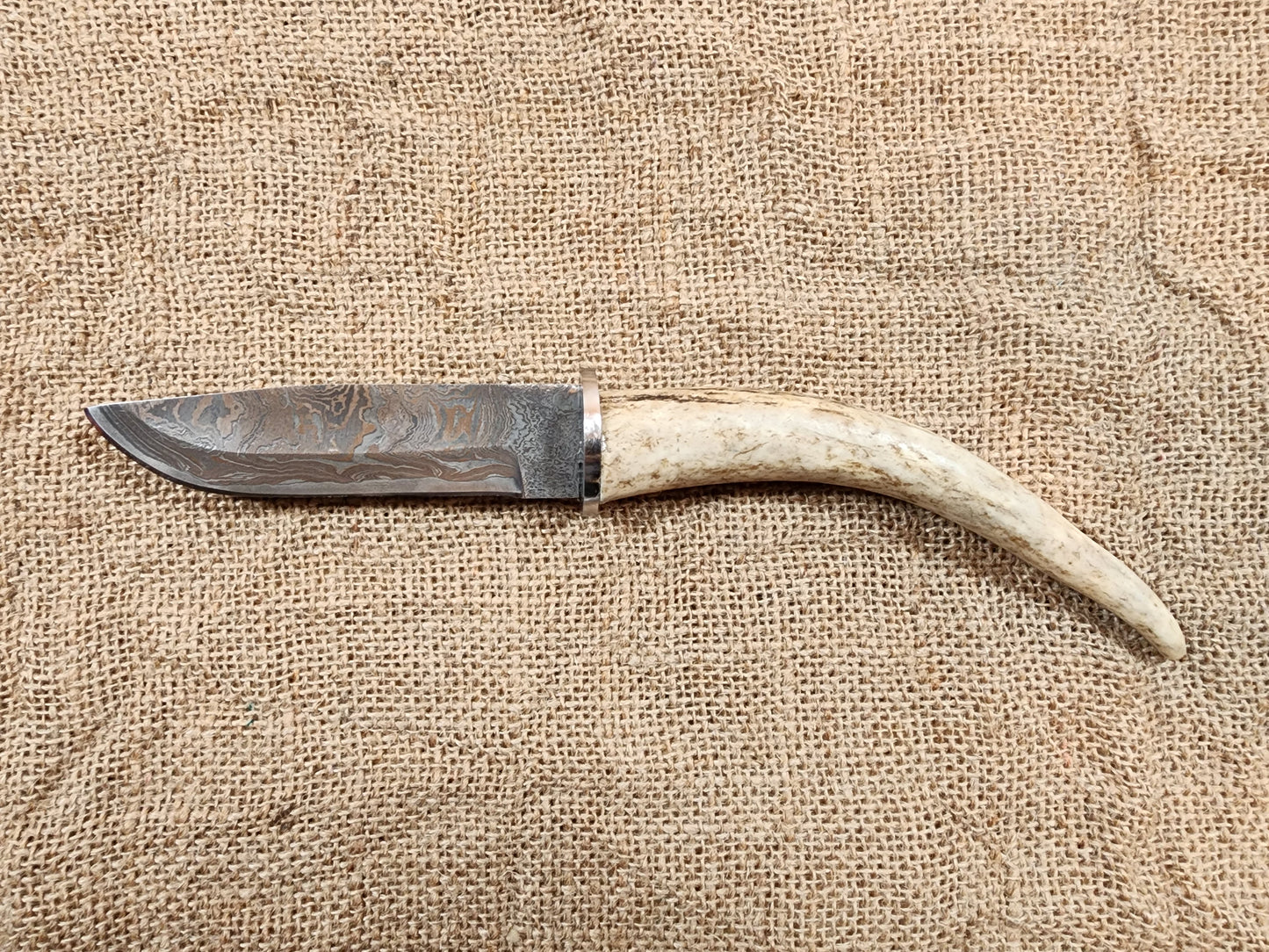 5" Damascus Drop Point #137