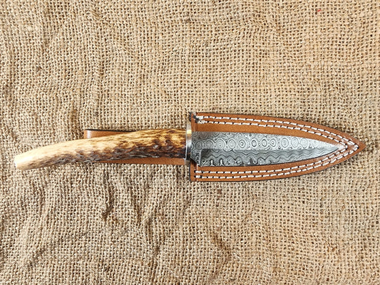 4" Damascus Drop Point #43