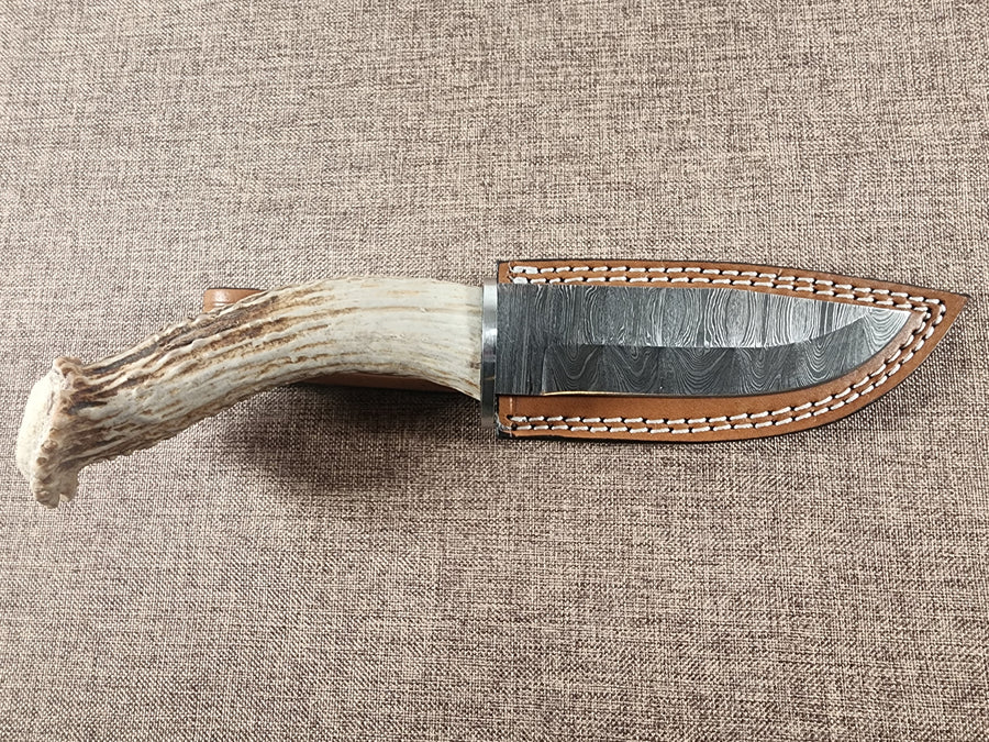 5" Damascus Drop Point #118
