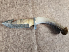 4" Damascus Gut Hook A07