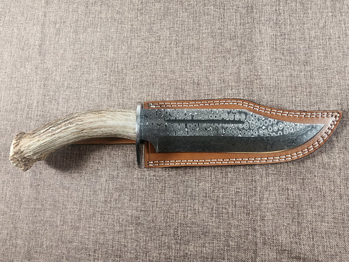8" Damascus Bowie #165