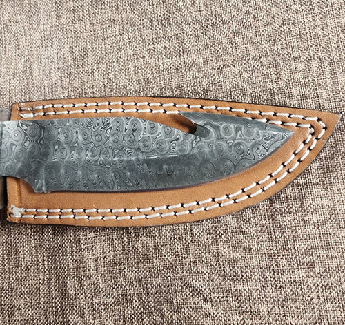 5" Damascus Gut Hook #112