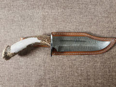8" Damascus Bowie #167