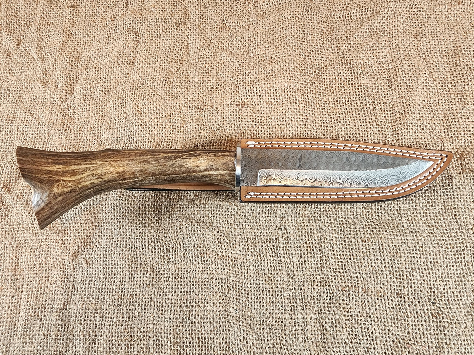 6" Damascus Drop Point #18