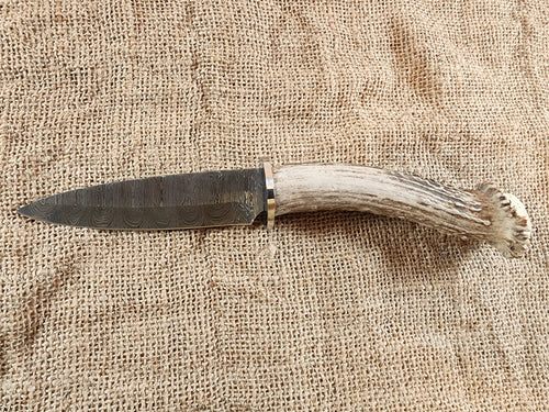 5" Damascus Spear Point #68