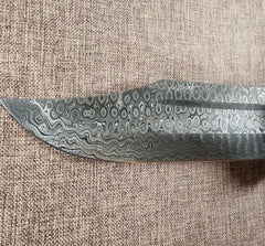 8" Damascus Bowie #162