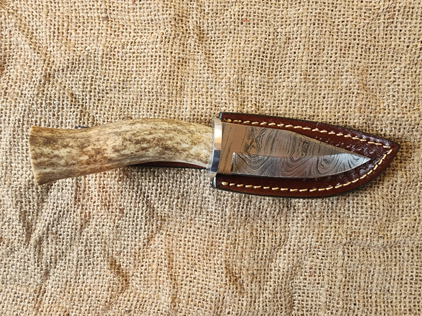 4" Damascus Drop Point #49