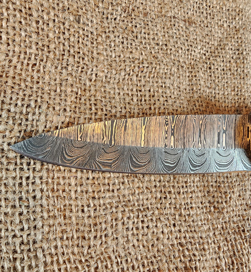5" Damascus Spear Point #08