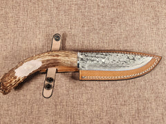 6" Damascus Drop Point 3C01