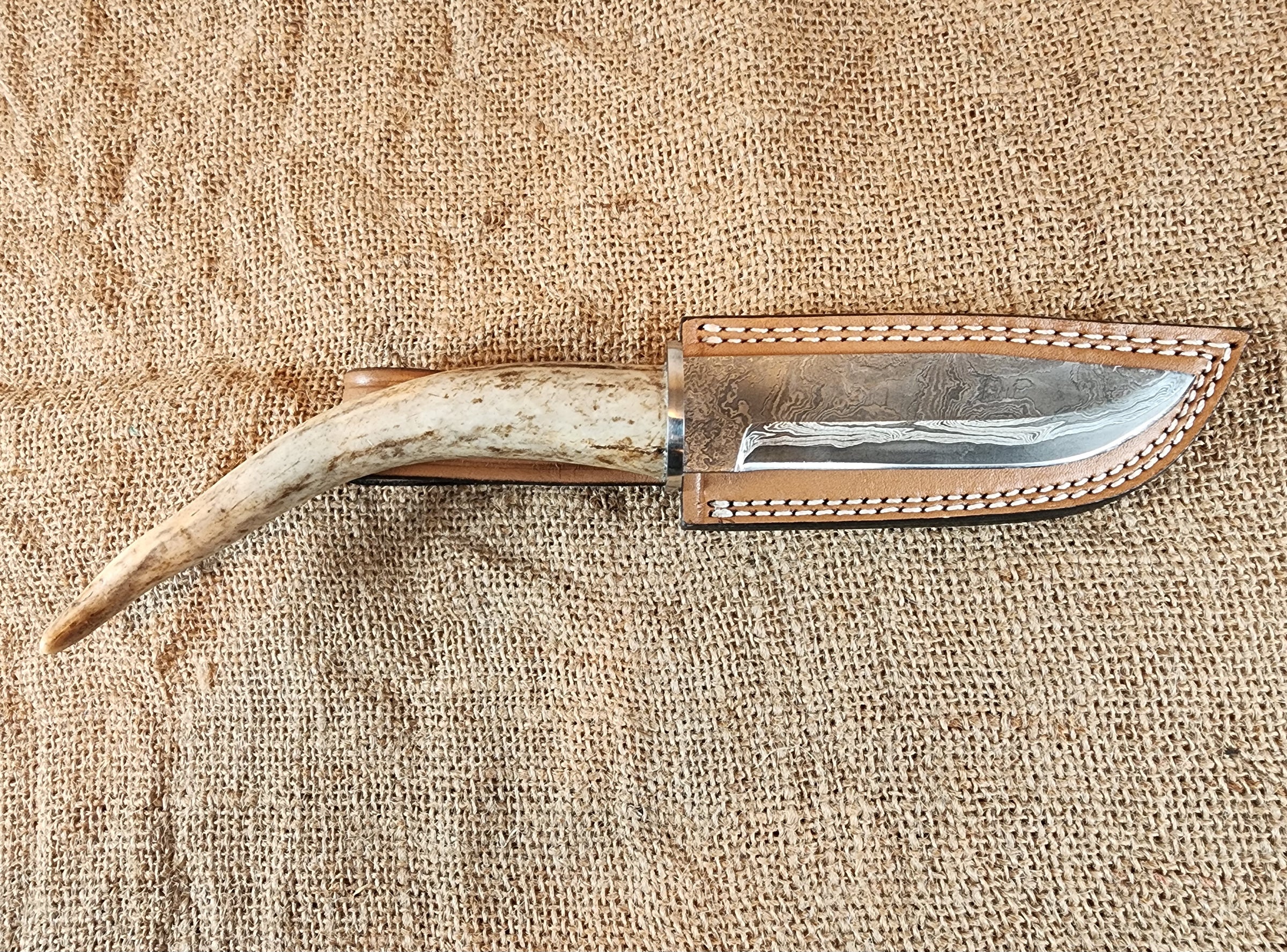 5" Damascus Drop Point #02