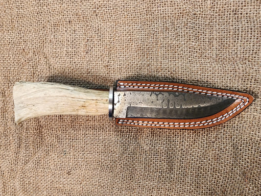 5" Damascus Drop Point #132