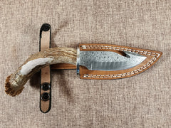 4" Damascus Gut Hook A04