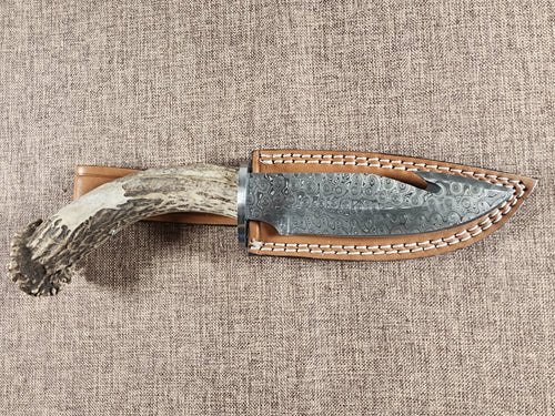 5" Damascus Gut Hook #112