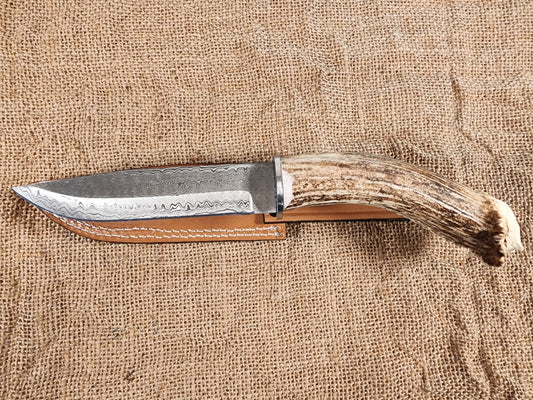 6" Damascus Drop Point #107