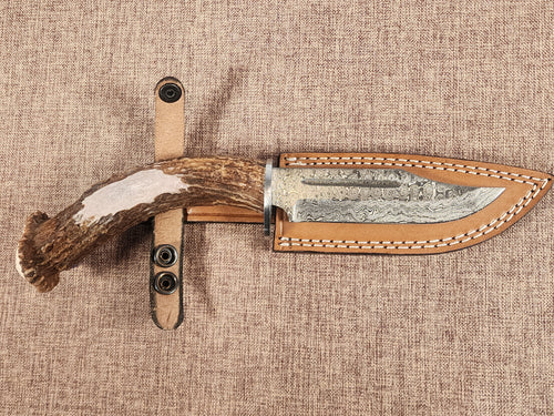 5" Damascus Clip Point 2B08