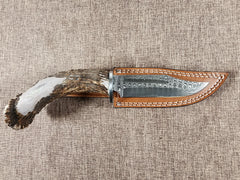 5" Damascus Clip Point #04