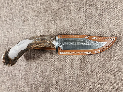 5" Damascus Clip Point #04