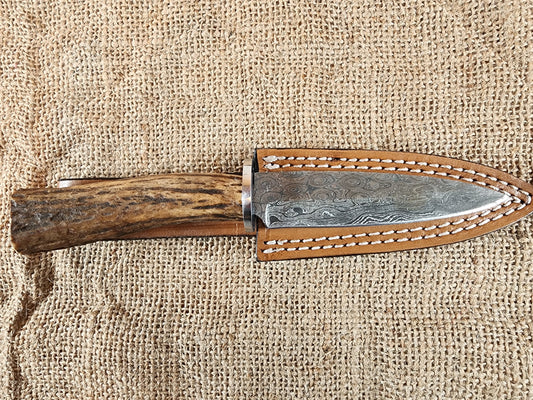 4" Damascus Spear Point #153