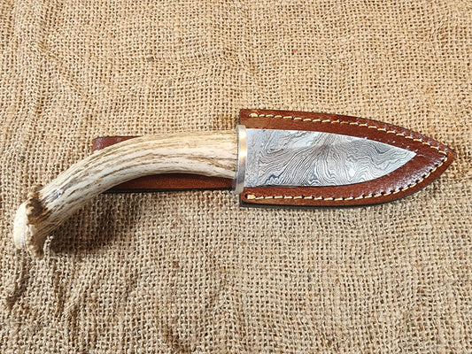 4" Damascus Drop Point #38