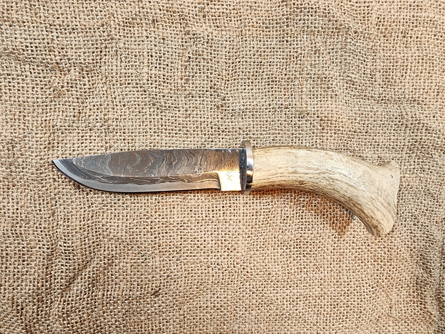 5" Damascus Drop Point #136