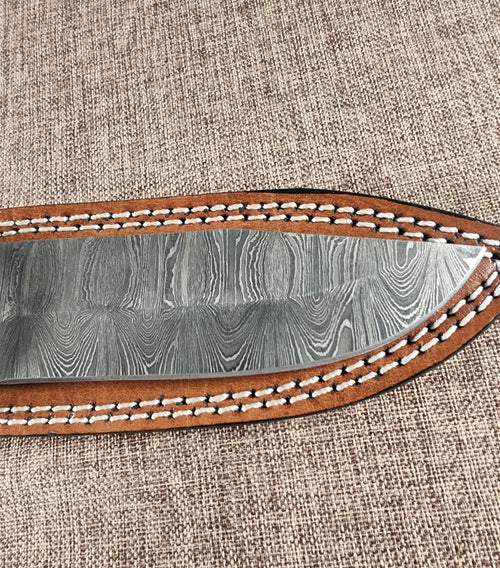 5" Damascus Drop Point #114