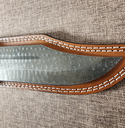 8" Damascus Bowie #167