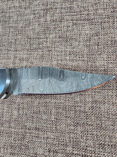 Ram Horn Damascus Folder #142