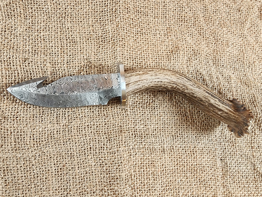 4" Damascus Gut Hook #34
