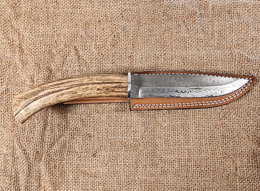 6" Damascus Drop Point #108