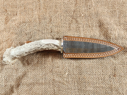 5" Damascus Spear Point #65