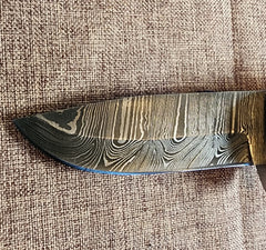 4" Damascus Drop Point C07