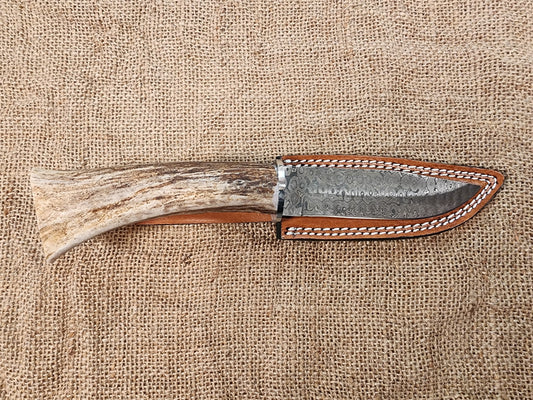 5" Damascus Drop Point #133