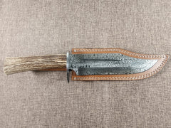 8" Damascus Bowie #162
