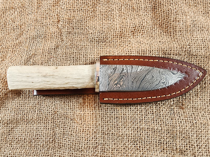 4" Damascus Drop Point #104