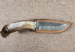 5" Damascus Drop Point #63