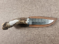 5" Damascus Drop Point #117