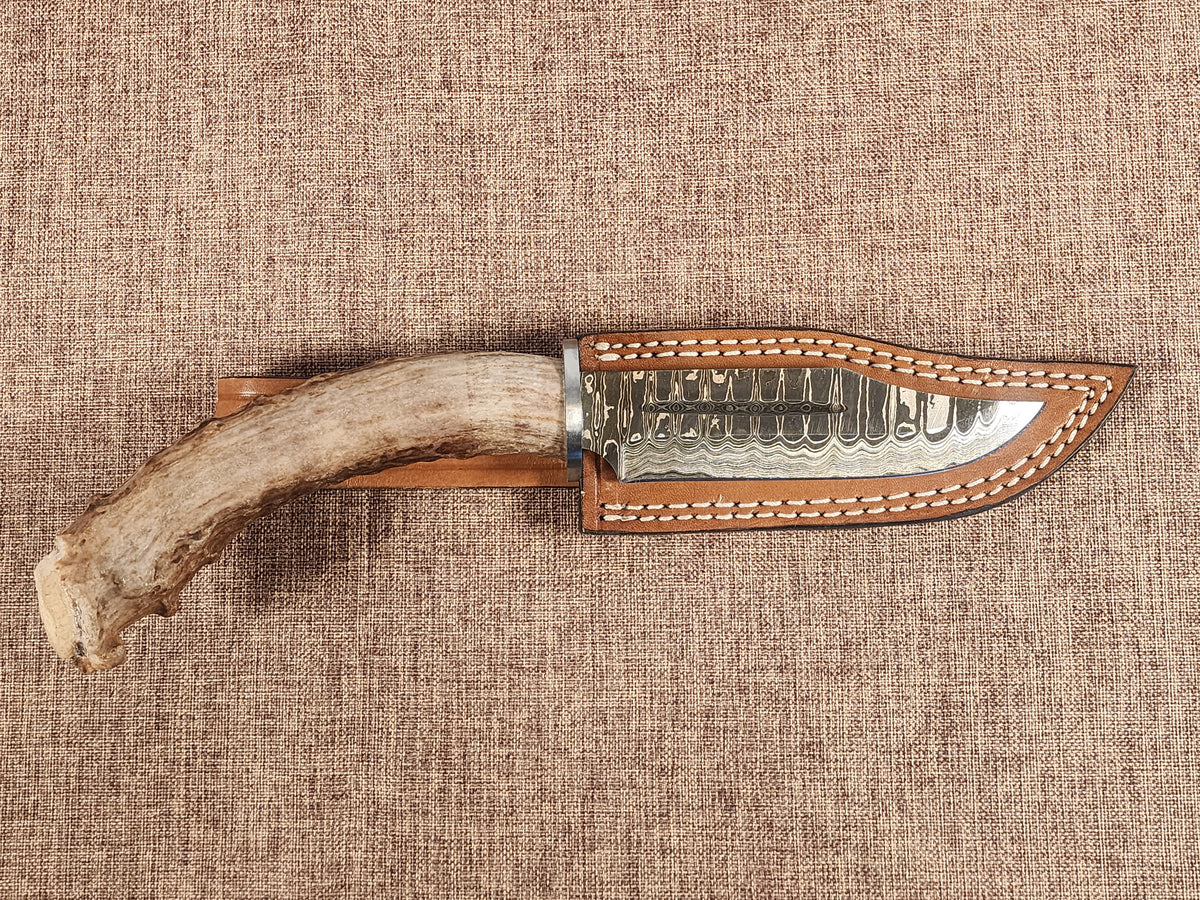 5" Damascus Clip Point 2B07