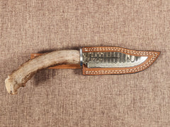 5" Damascus Clip Point 2B07