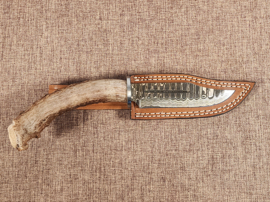 5" Damascus Clip Point 2B07