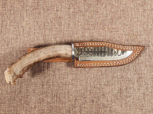 5" Damascus Clip Point 2B07