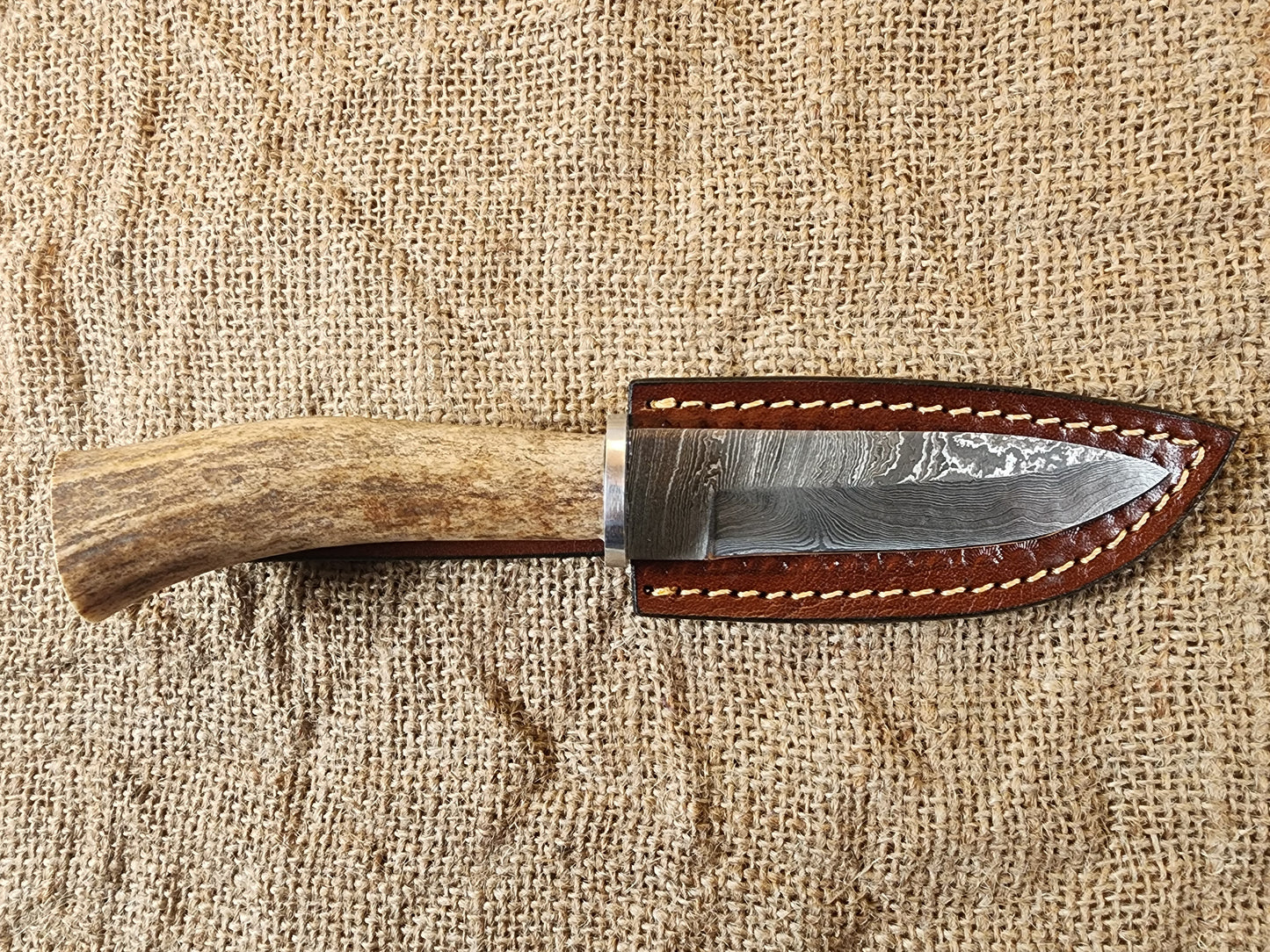4" Damascus Drop Point #37