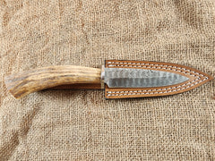 4" Damascus Spear Point #102