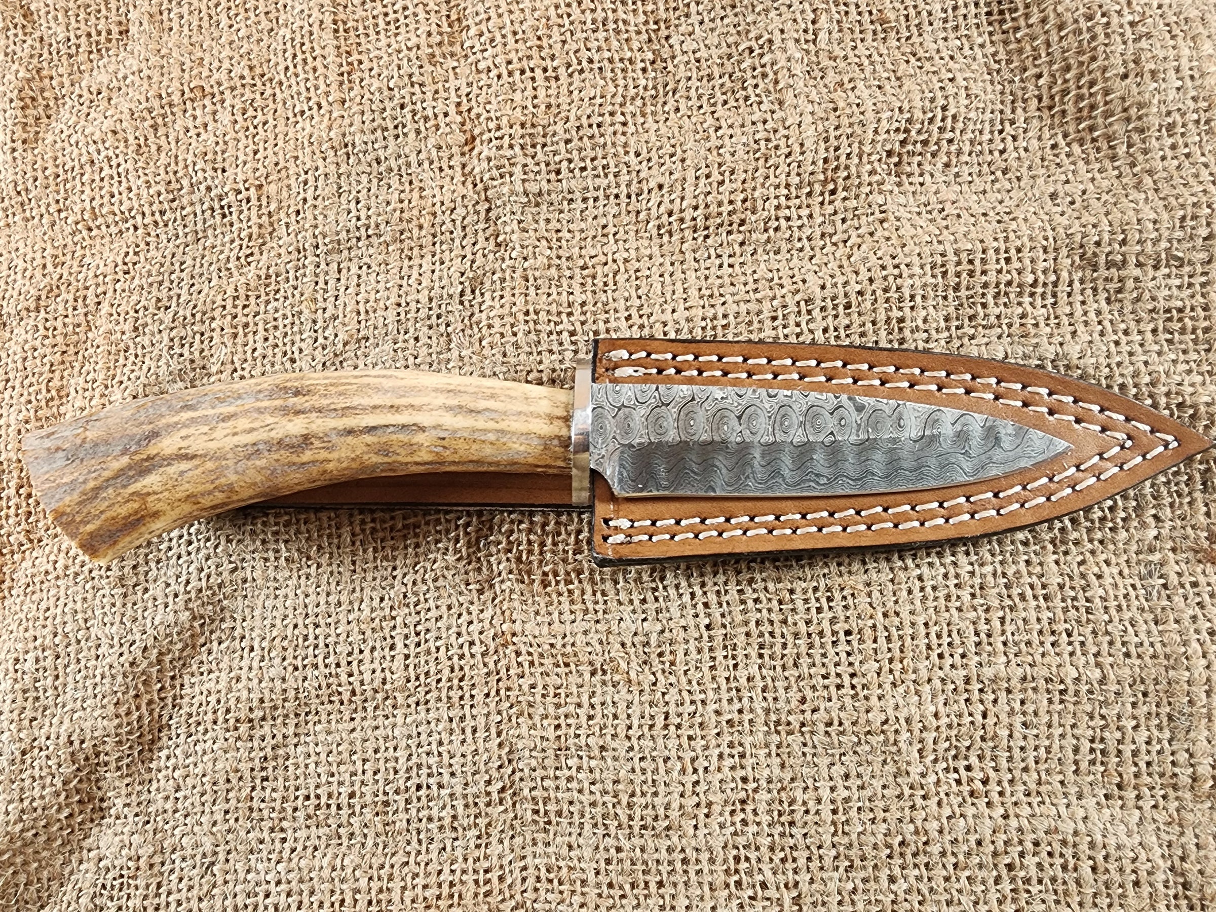 4" Damascus Spear Point #102