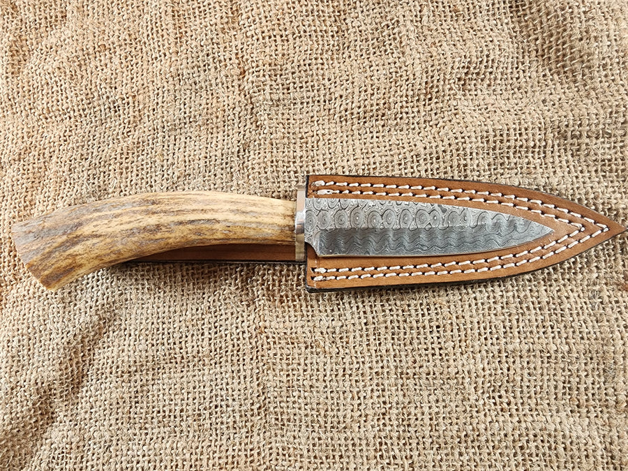 4" Damascus Spear Point #102