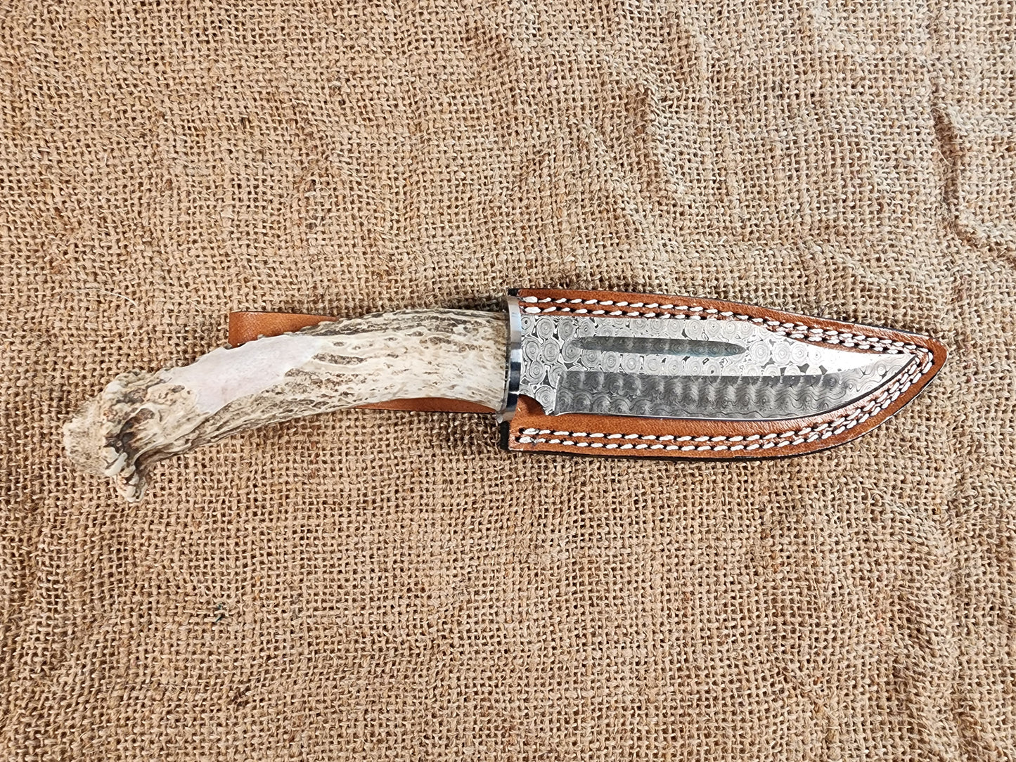 5" Damascus Clip Point #128