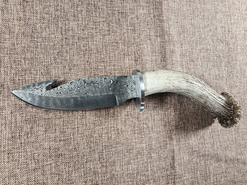 5" Damascus Gut Hook #112