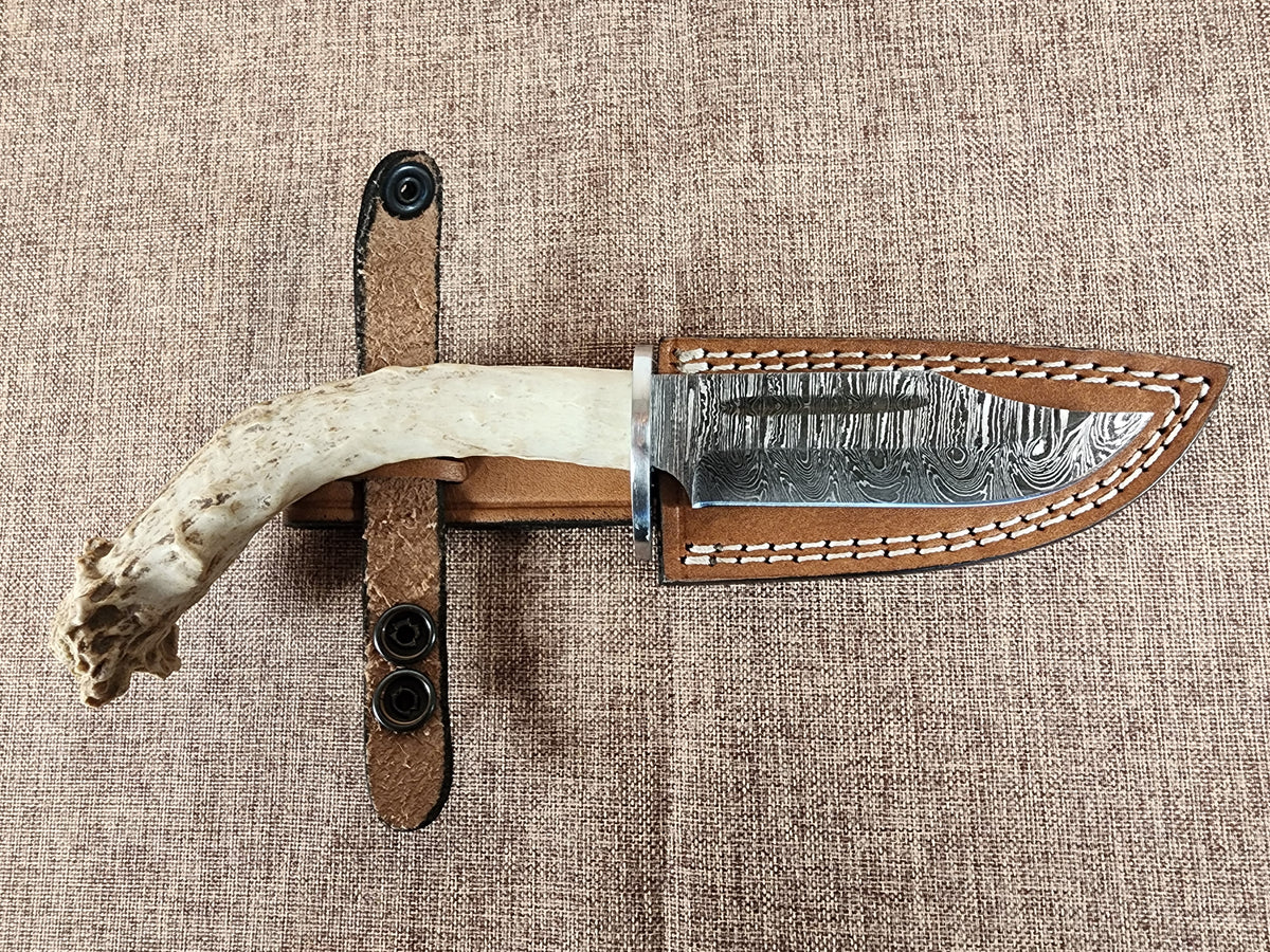 4" Damascus Clip Point B08