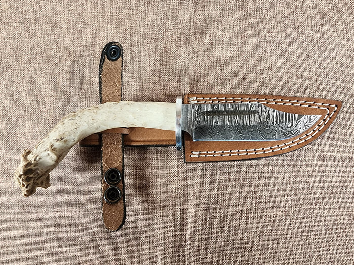 4" Damascus Clip Point B08