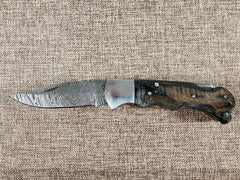 Ram Horn Damascus Folder #143