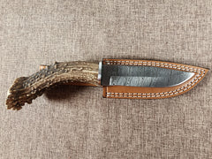 5" Damascus Drop Point #56